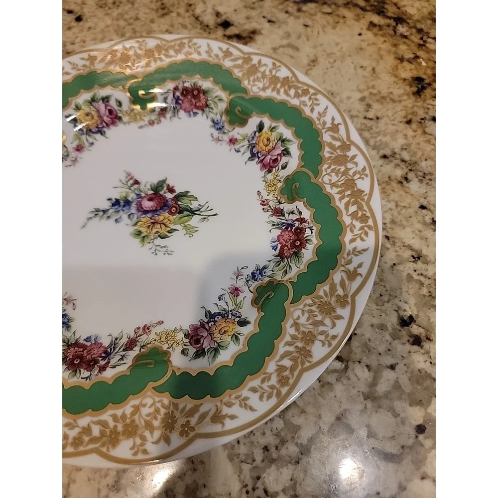 Andrea by Sadek COLLECTION SEVRES Floral Gold Gilded Salad Plate EXCELLENT 1996